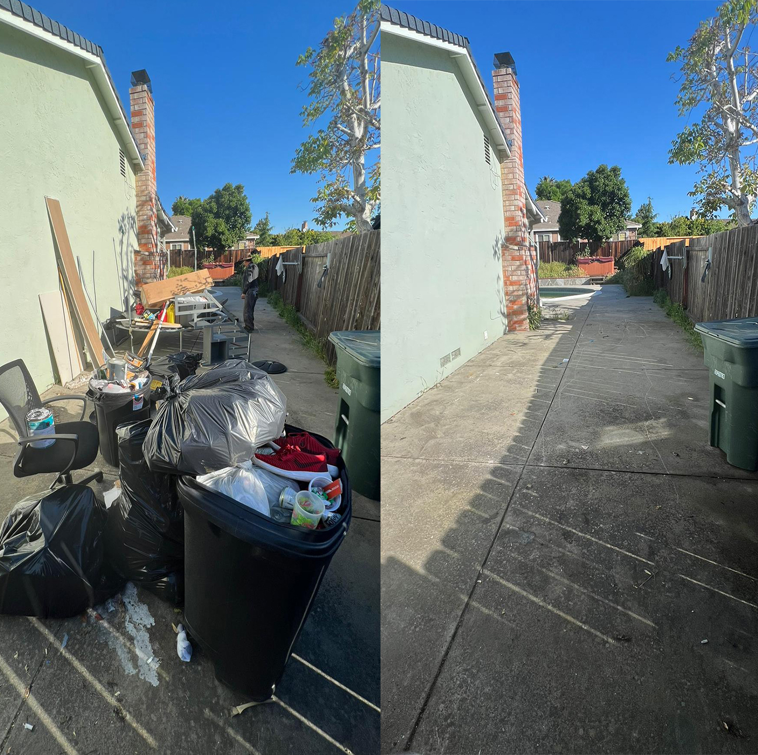 Before and After of Hauling and Junk Removal in Pittsburg, CA